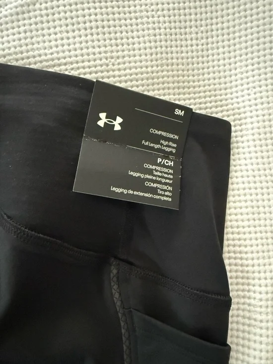 Under Armour Black Compression High-Rise Full Length Leggings - Picture 8 of 9